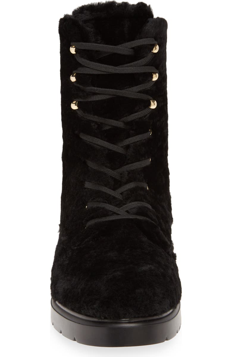 Stuart Weitzman McKenzee Genuine Shearling Combat Boot, Alternate, color,