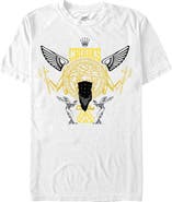 Crooks & Castles Men's Crooks & Castles Abstract Medusa Yellow and Black Logo Graphic T-Shirt