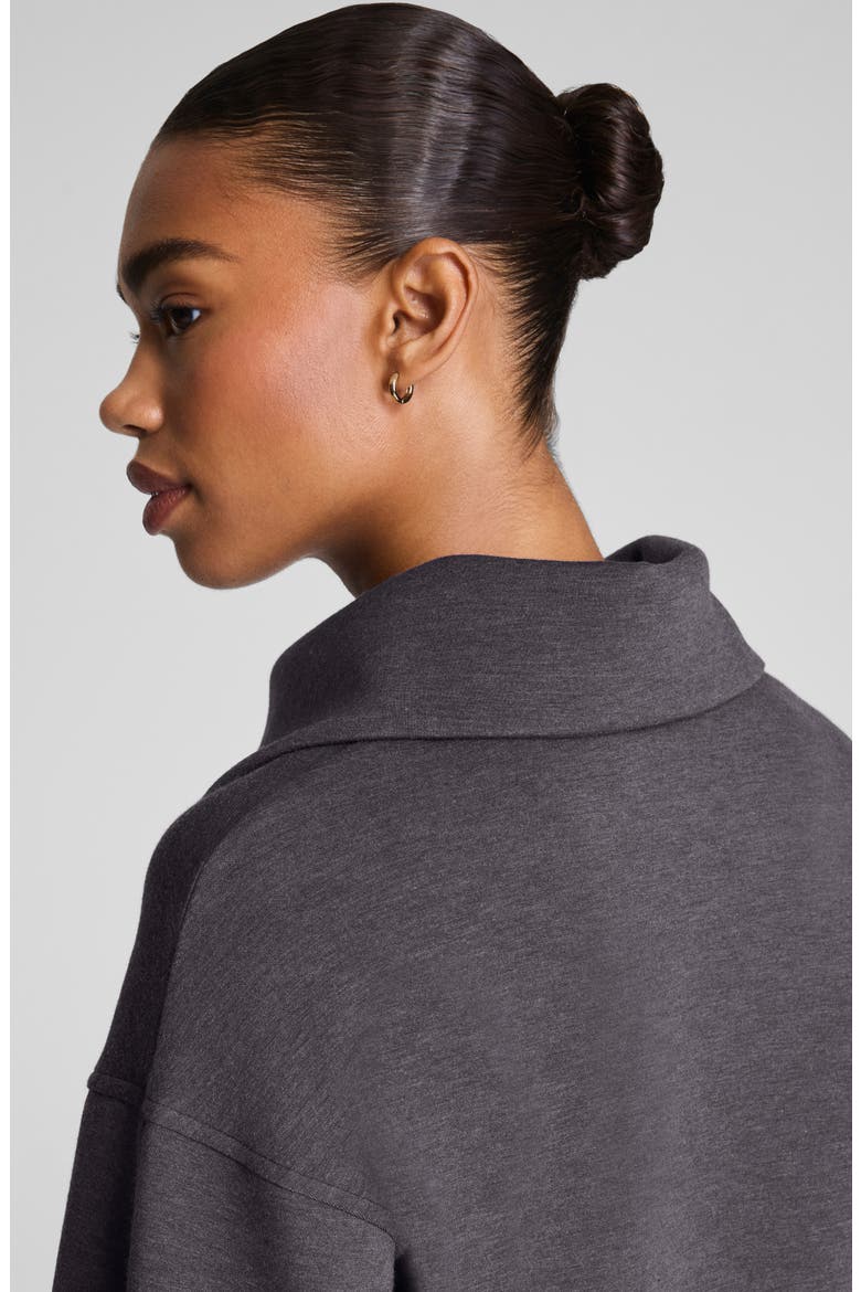 AirEssentials Brushed Collar Sweatshirt, Alternate, color, HEATHER STORM