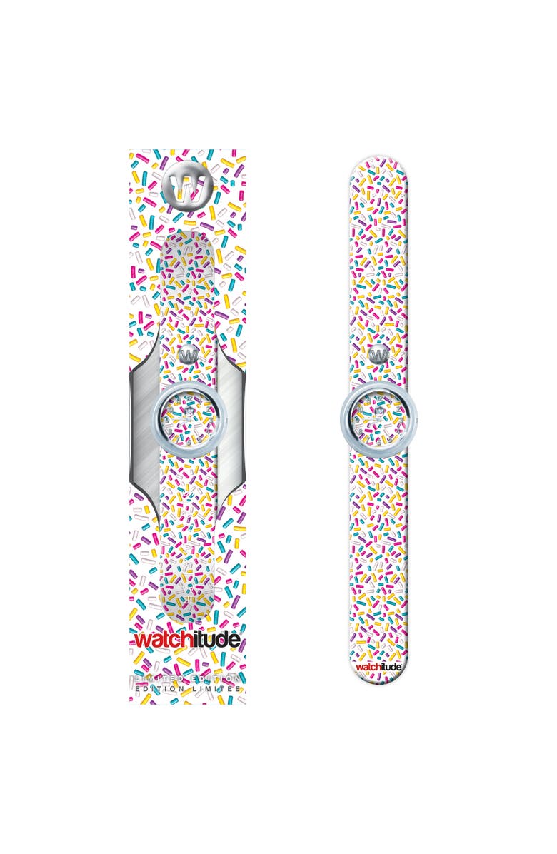 watchitude Slap Watch Sprinkles 9 Inch Silicone Slap Band, Alternate, color, Multicolored