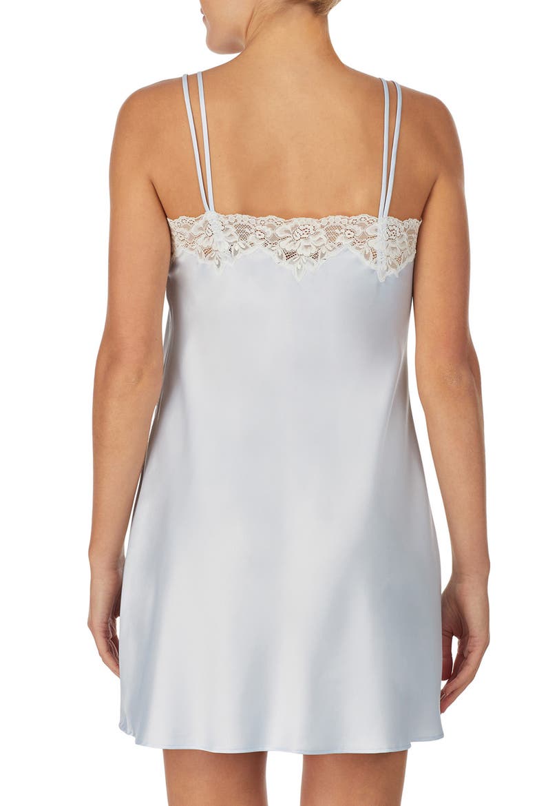 Double Strap Lace Chemise, Alternate, color, BLUE