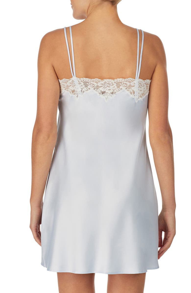 Lauren Ralph Lauren Double Strap Lace Chemise, Alternate, color, Blue