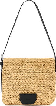 AllSaints Mini Asha Paper Straw Shoulder Bag