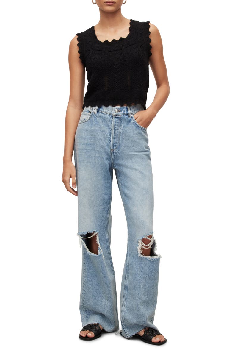 AllSaints Vanessa Crop Sweater Tank, Alternate, color,