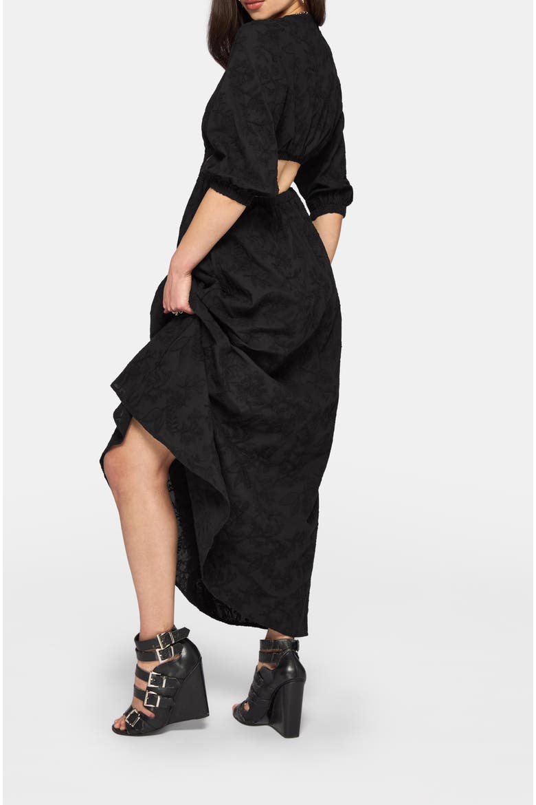 Lila Broderie Cut Out Maxi Dress, Alternate, color, Black