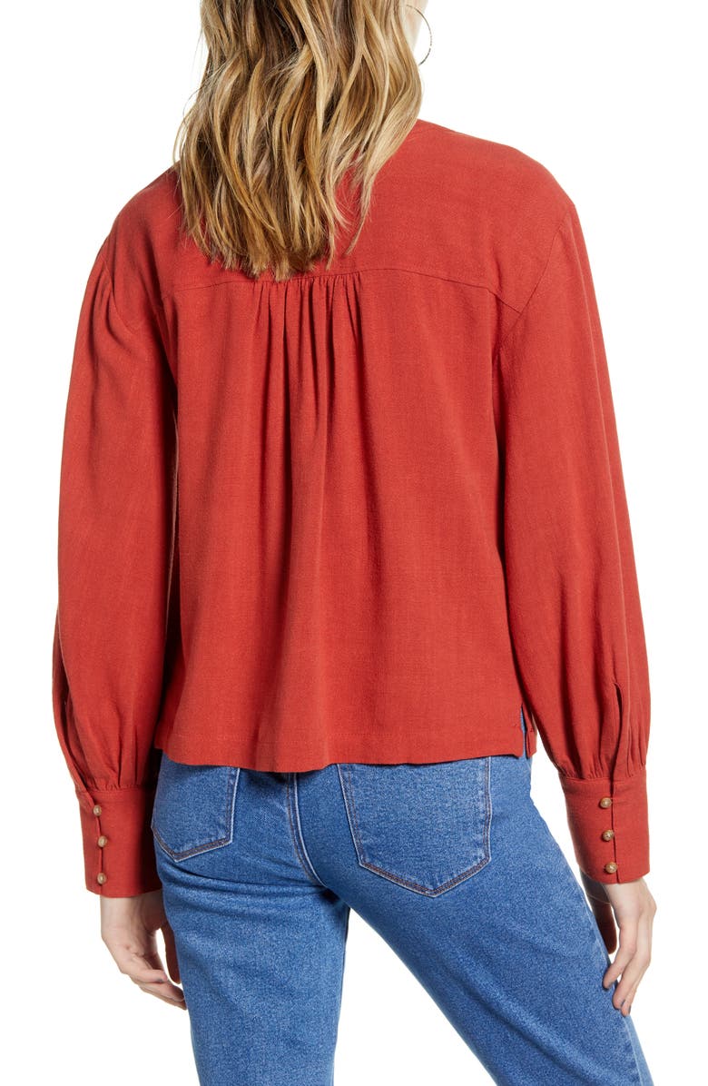 BP. Bishop Long Sleeve Blouse, Alternate, color, 