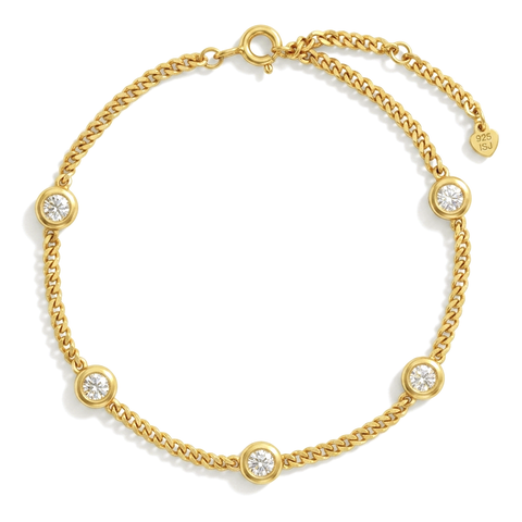 Cz Halo Plated Bracelet