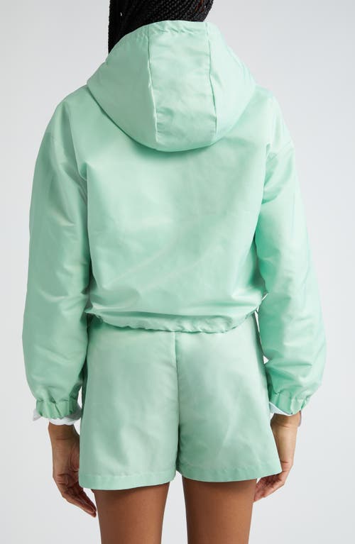 Sporty And Rich Sporty & Rich Good Health Hooded Nylon Windbreaker In Thyme
