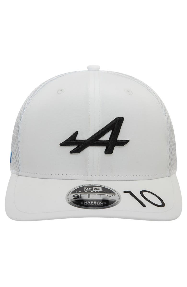 New Era Men's New Era Pierre Gasly White Alpine Team Driver 9FIFTY Trucker Adjustable Hat, Alternate, color, 