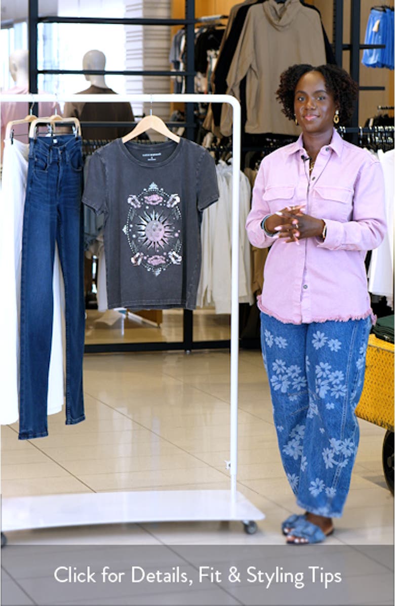 Celestial Floral Cotton Graphic T-Shirt, sales video thumbnail