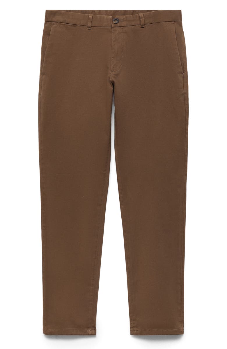 MANGO Serge Slim Fit Chino Pants, Alternate, color, Brown
