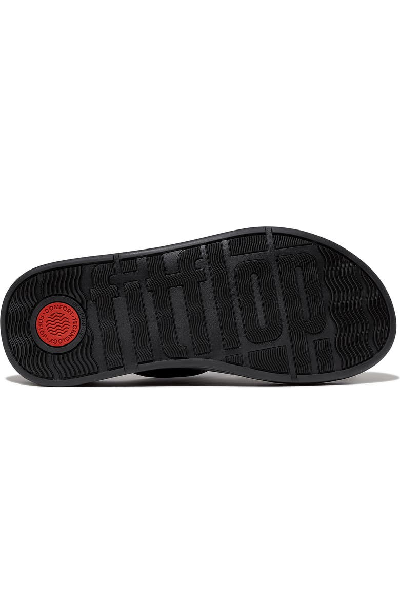 FitFlop Adjustable Padded Leather Thong Sandal, Alternate, color, Black