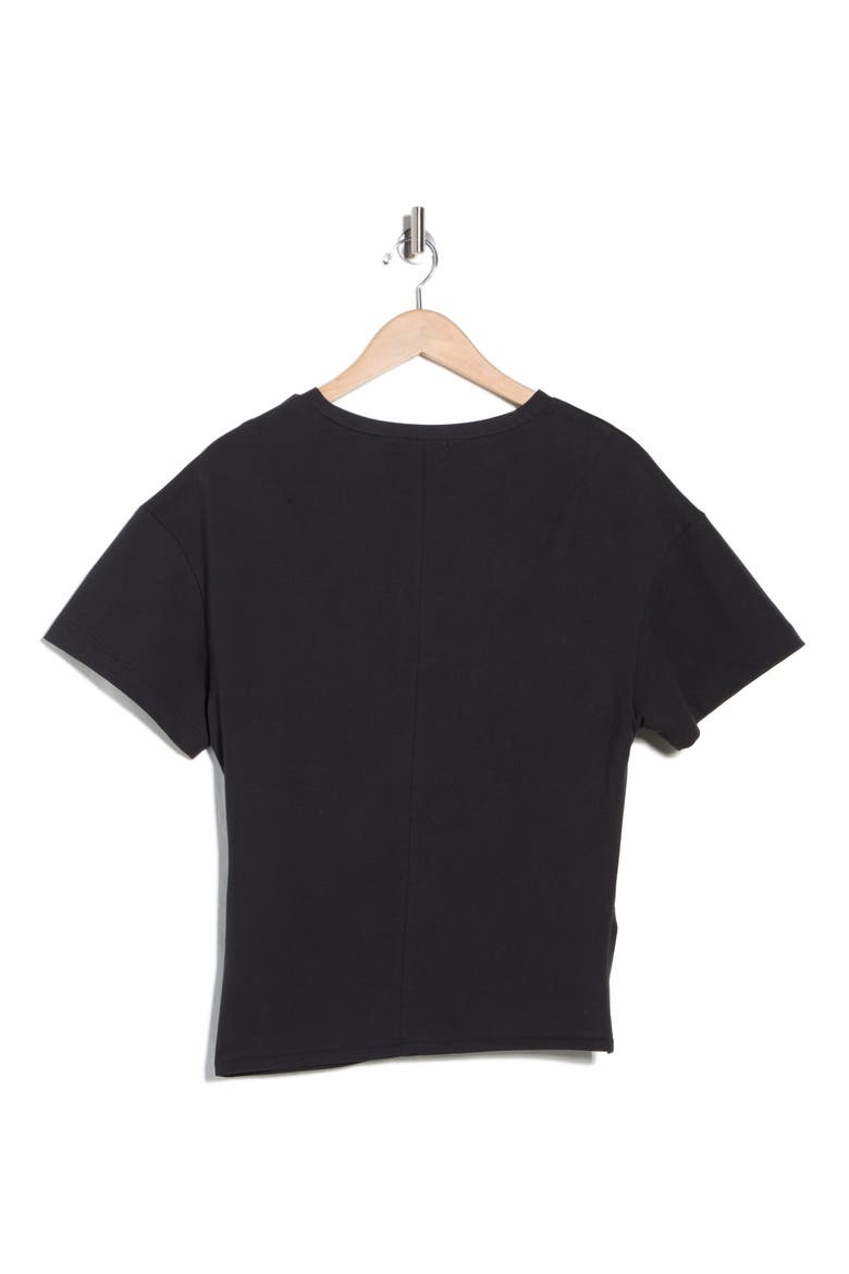 Mia Draped T-Shirt, Alternate, color, BLACK