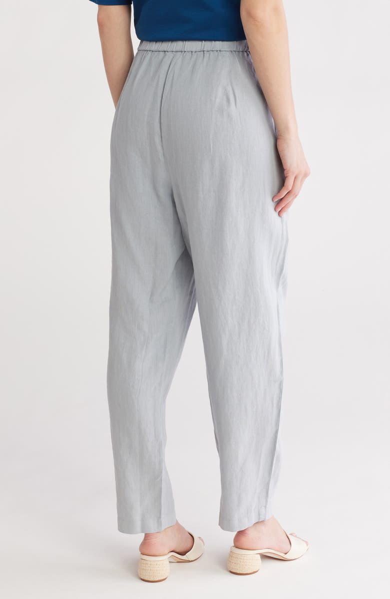Eileen Fisher High Waist Linen Ankle Crop Pants, Alternate, color,