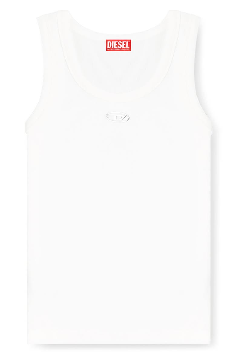 T-Anki-OD Metallic Oval D Cutout Rib Tank, Alternate, color, OFF/ WHITE