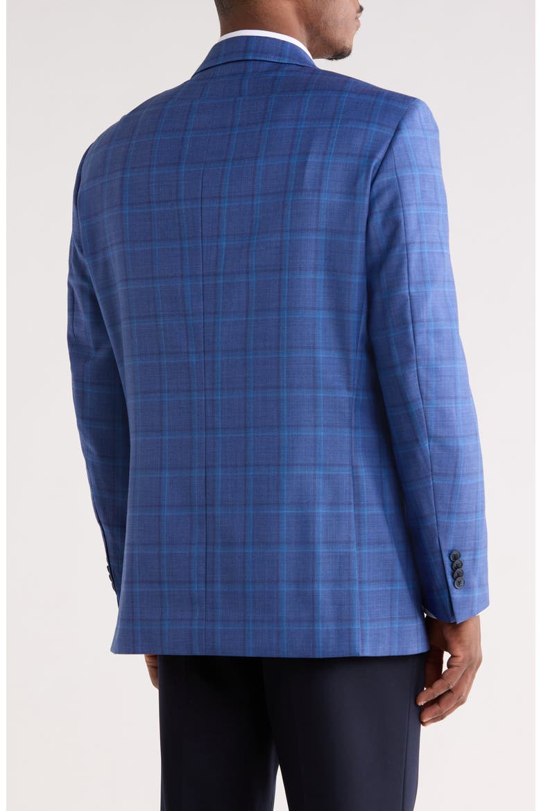 Flynn Classic Fit Plaid Wool Sport Coat, Alternate, color, MEDIUM BLUE