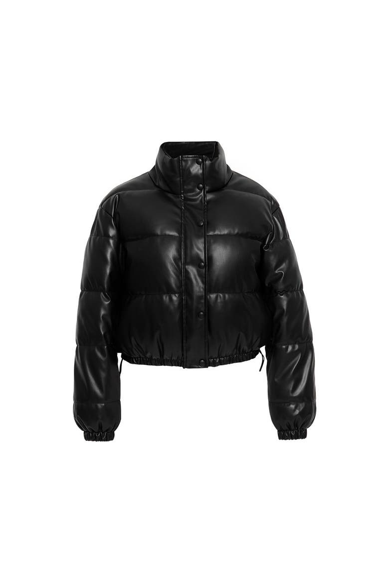 Lyra Quilted Leather Jacket, Alternate, color, Black