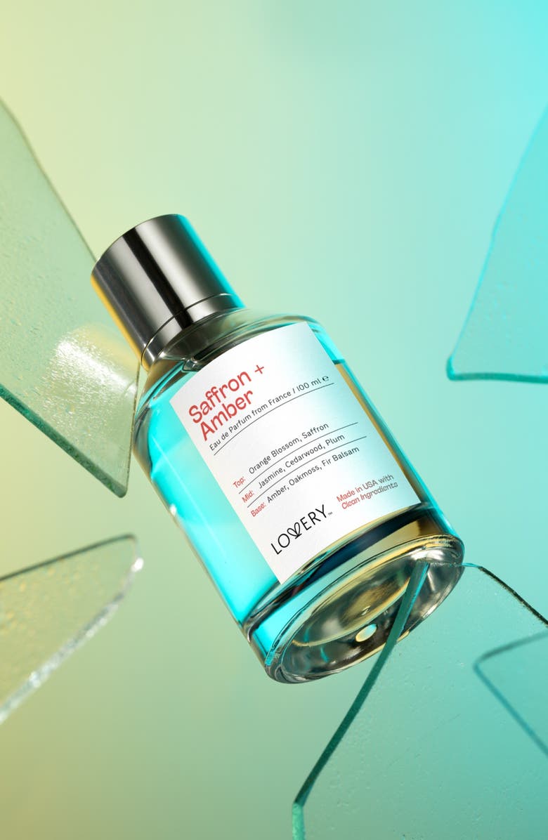 Lovery Saffron and Amber Eau de Parfum, Made in USA, 3.4 oz, Alternate, color, Silver, White, Cream, Black