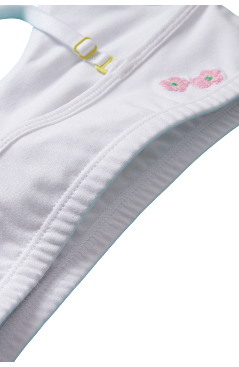 Yellowberry Sunshine Embroidered Cotton Bra, Alternate, color, White Marshmallow