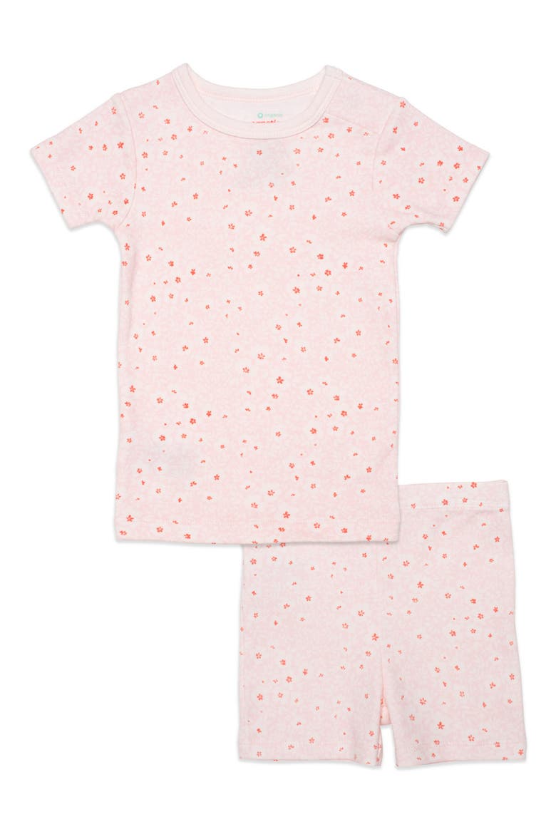 Chloe No Drama Organic Cotton Fitted Two-Piece Pajamas, Main, color, CHLOE