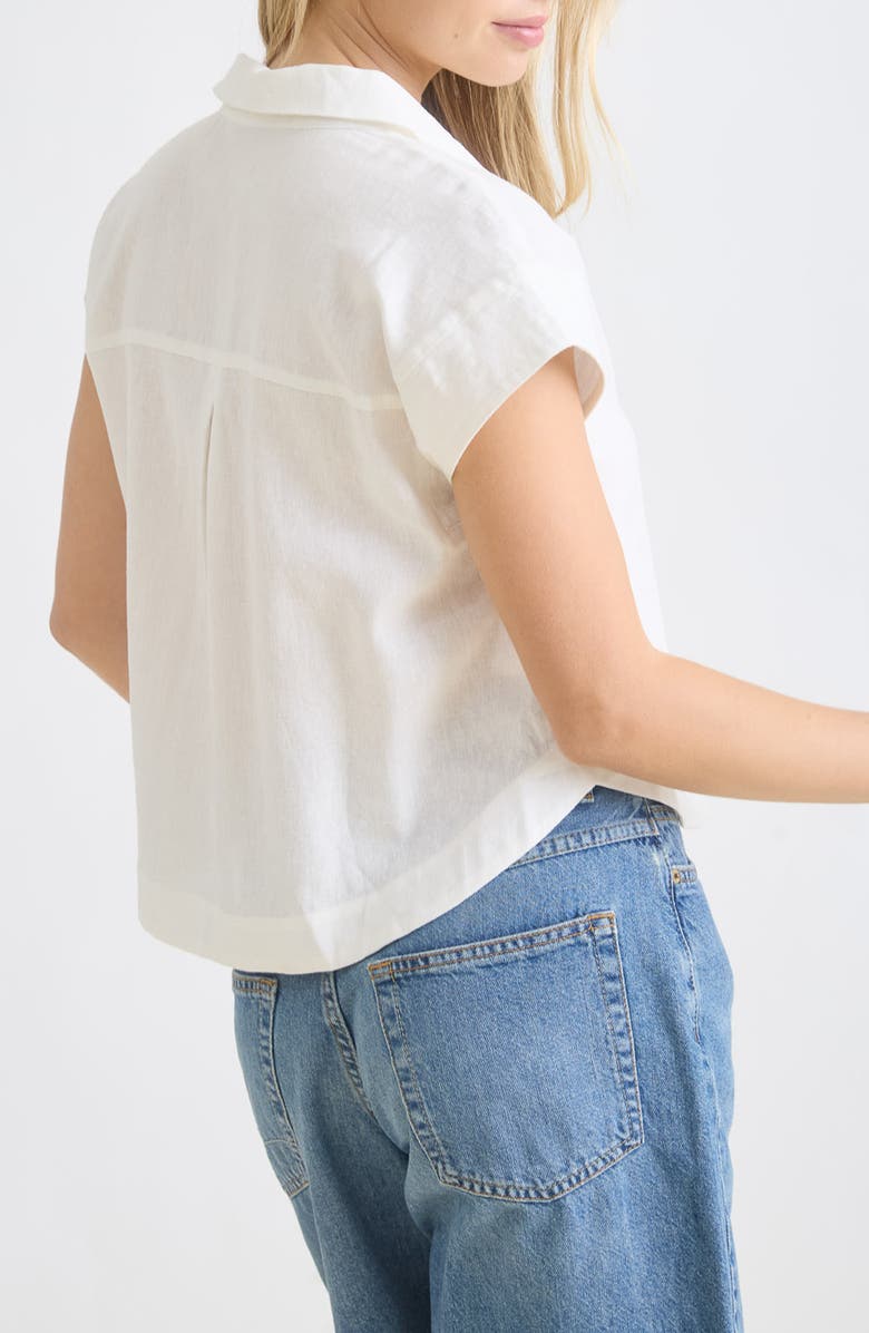 Blu Pepper Button-Up Short Sleeve Shirt, Alternate, color, White