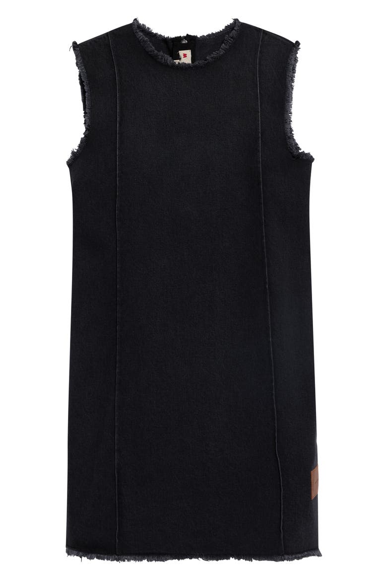 Sleeveless Denim Dress, Main, color, 00N99 BLACK