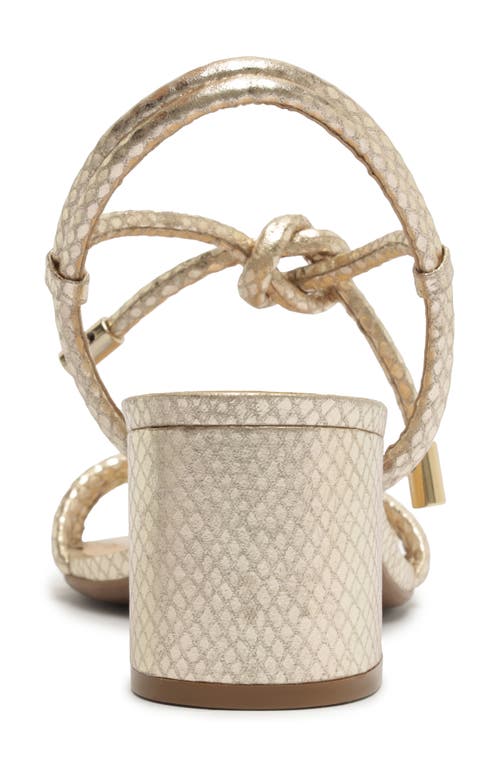 Arezzo Camila Mid Ankle Tie Sandal In Gold