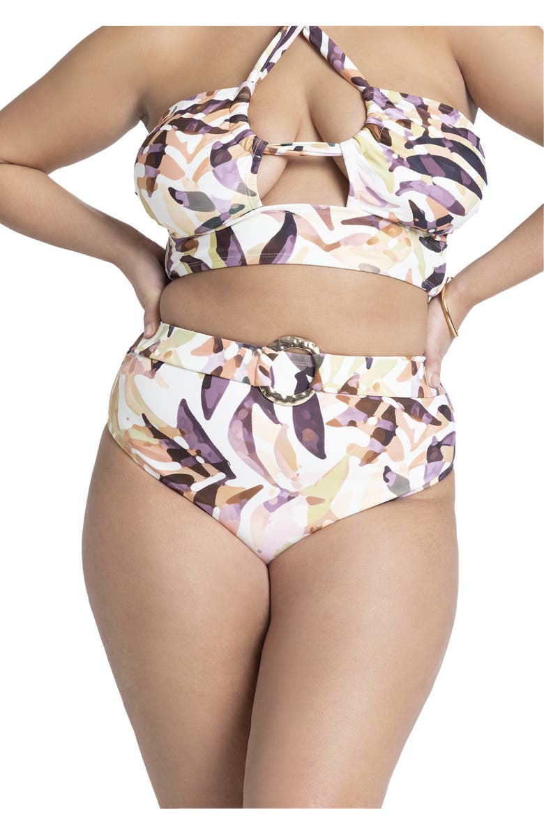 ELOQUII Belted Bikini Bottom, Main, color, 