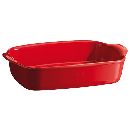 Emile Henry Small Rectangle Baking Dish Ultime, 11.5" X 7.5" In Burgundy