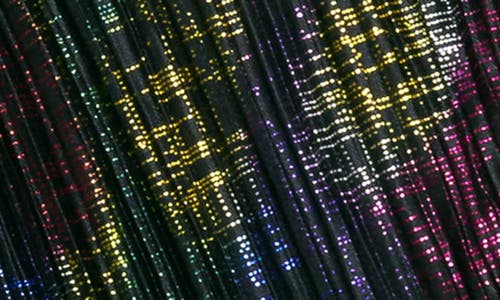 Flying Tomato Rainbow Metallic Long Sleeve Bodysuit In Multi