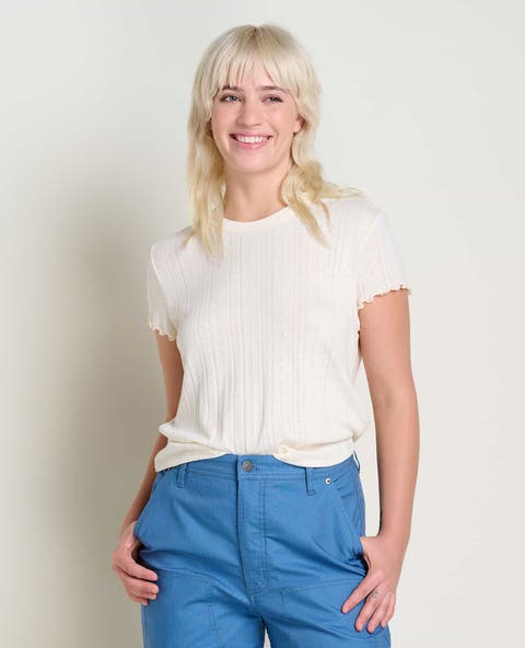 Foothill Pointelle Short Sleeve Baby Tee