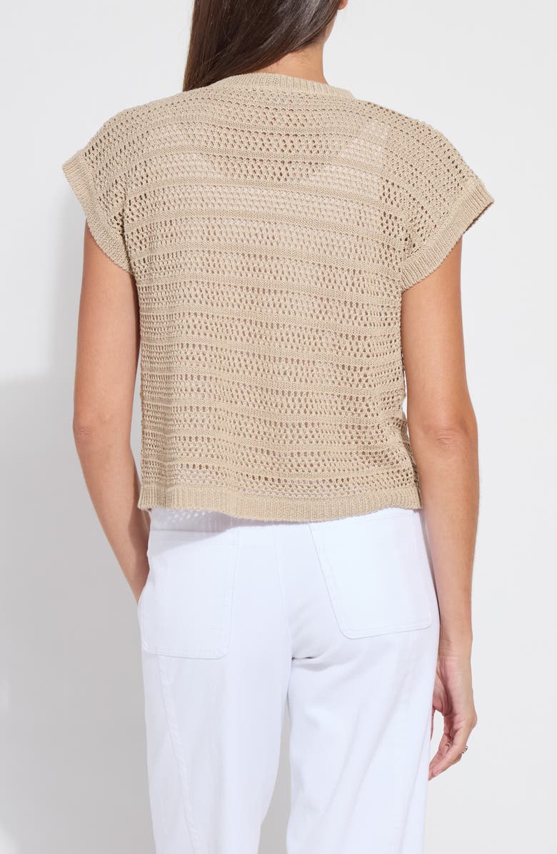 Lysse Brisa Open Knit Short Sleeve Cardigan, Alternate, color, 