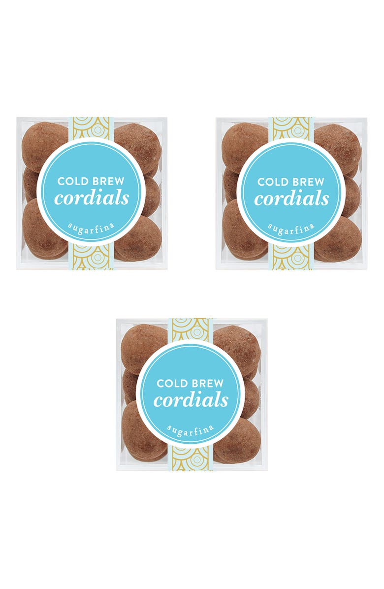 sugarfina Cold Brew Cordials Set of 3 Candy Cubes, Main, color, Blue