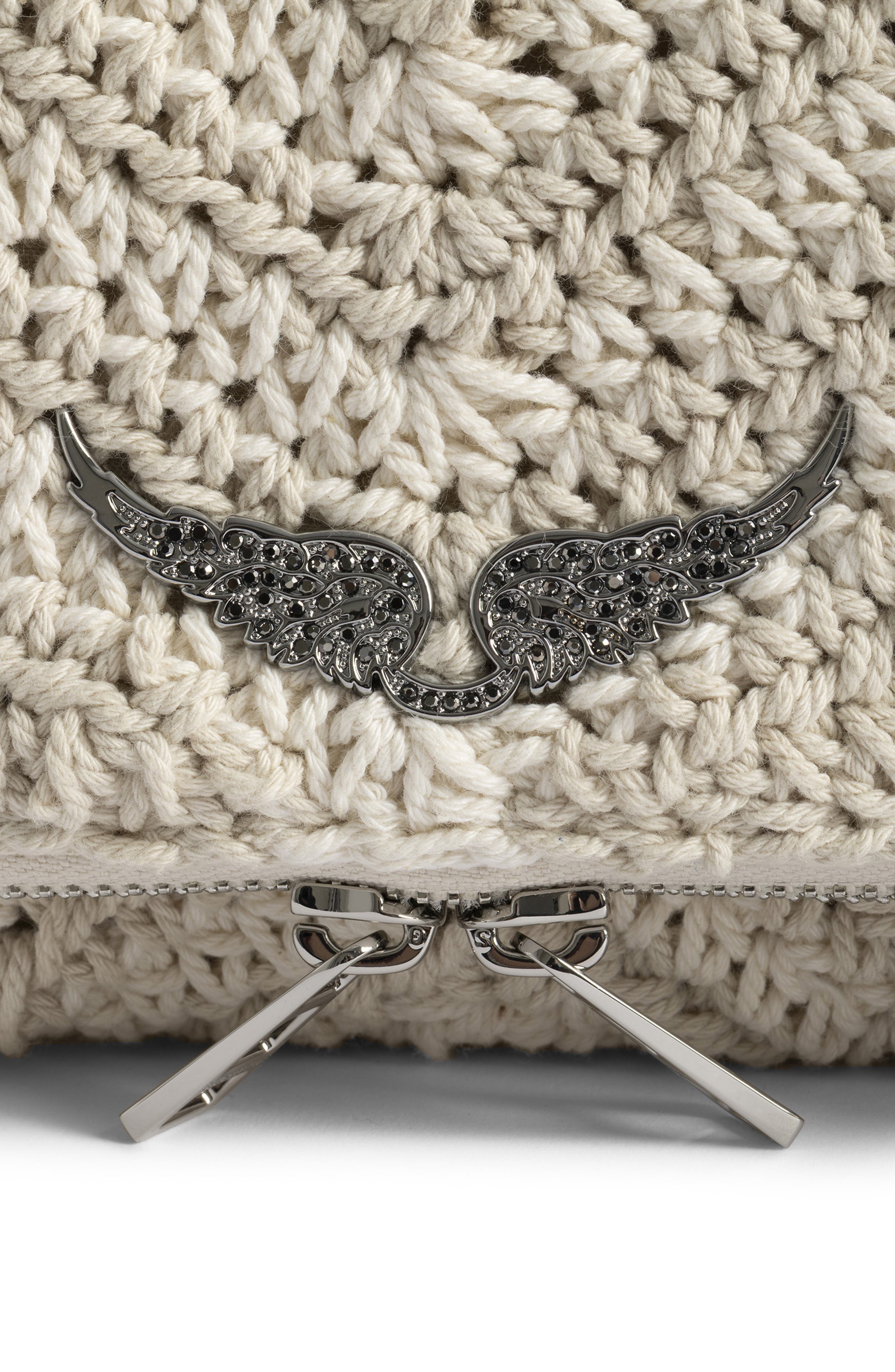 Zadig & Voltaire Rock Macramé Crossbody Bag, Alternate, color, Flash