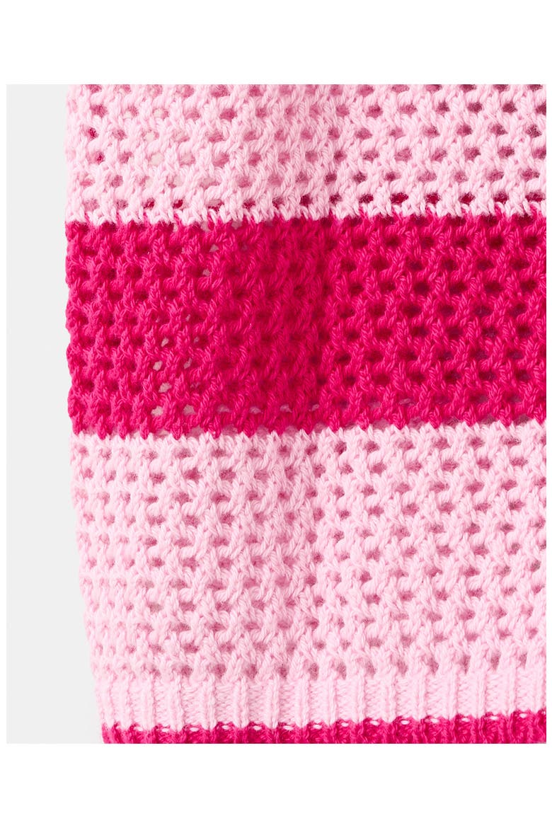 Stripe Open Stitch Cardigan, Alternate, color, PINK