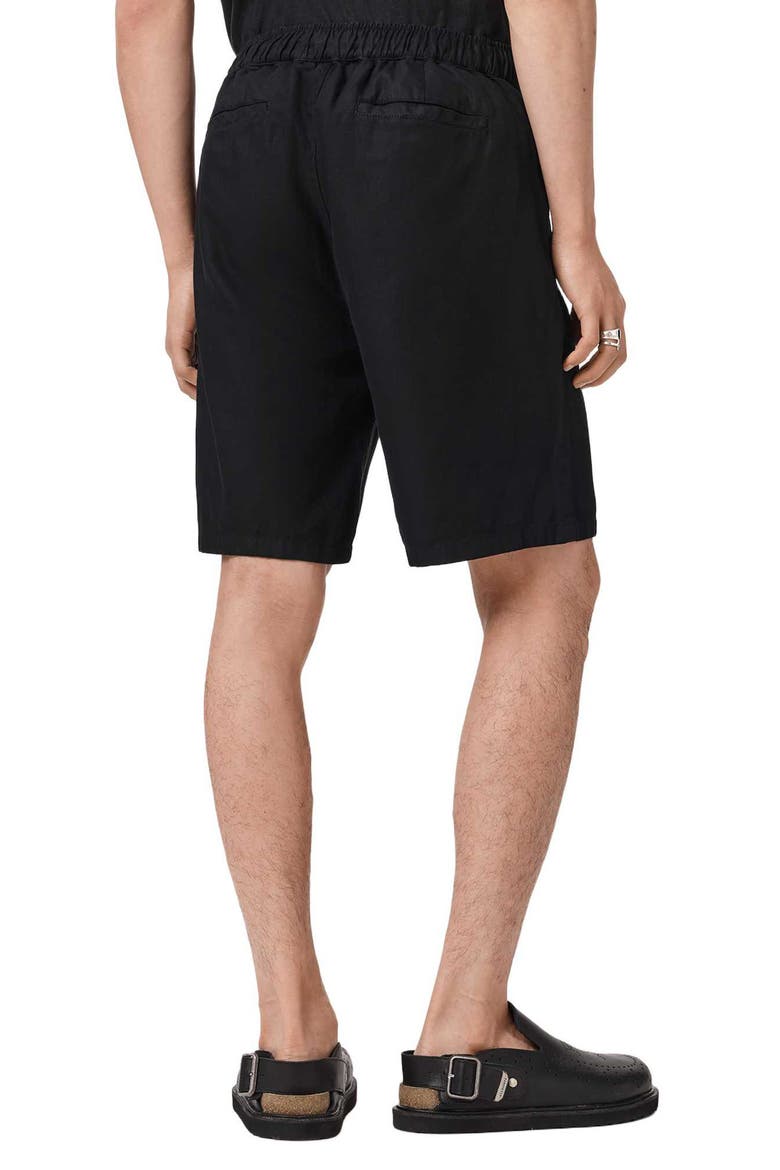 Corbett Cotton & Linen Shorts, Alternate, color, ORCA BLACK