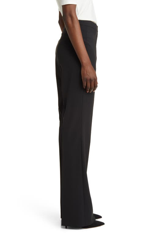 Hugo Boss Boss Tuleah Wool Flare Pants In Black