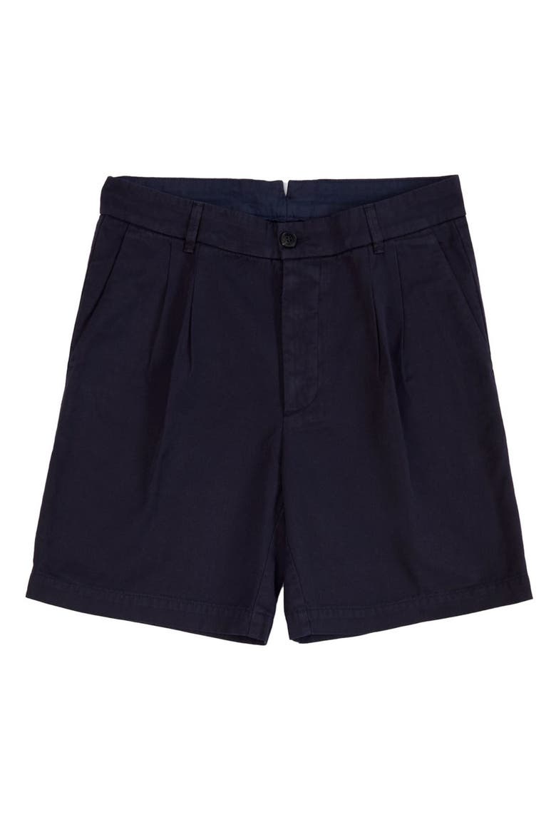 Vintage Blue Cotton Shorts, Main, color, BLUE