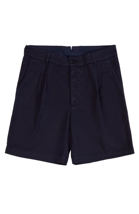 Vintage Blue Cotton Shorts