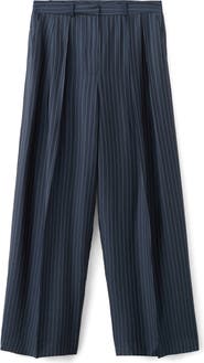 MANGO Pinstripe Wide Leg Pants
