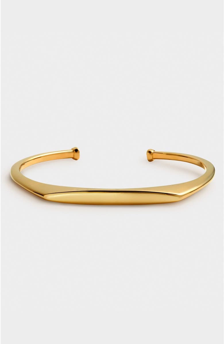 Katie Loxton Signet Bangle, Main, color, Gold Coated