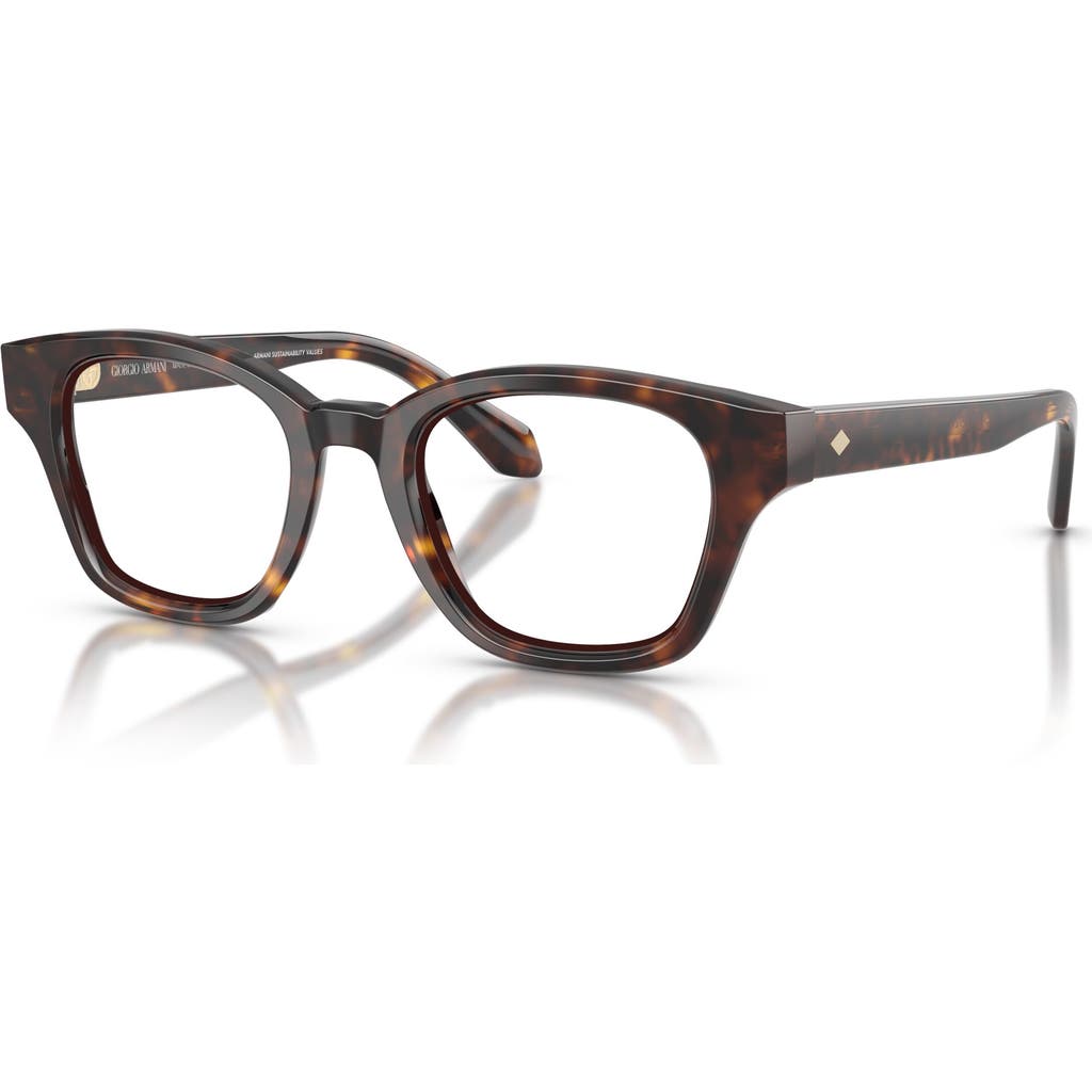 Giorgio Armani 49mm Rectangle Optical Glasses In Gold
