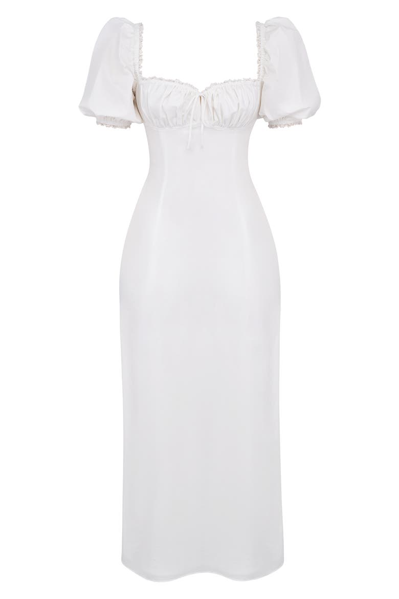 Felizia Floral Puff Sleeve Maxi Dress, Alternate, color, WHITE