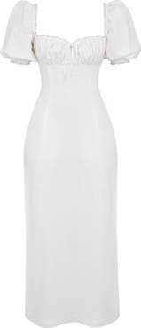 HOUSE OF CB Felizia Floral Puff Sleeve Maxi Dress