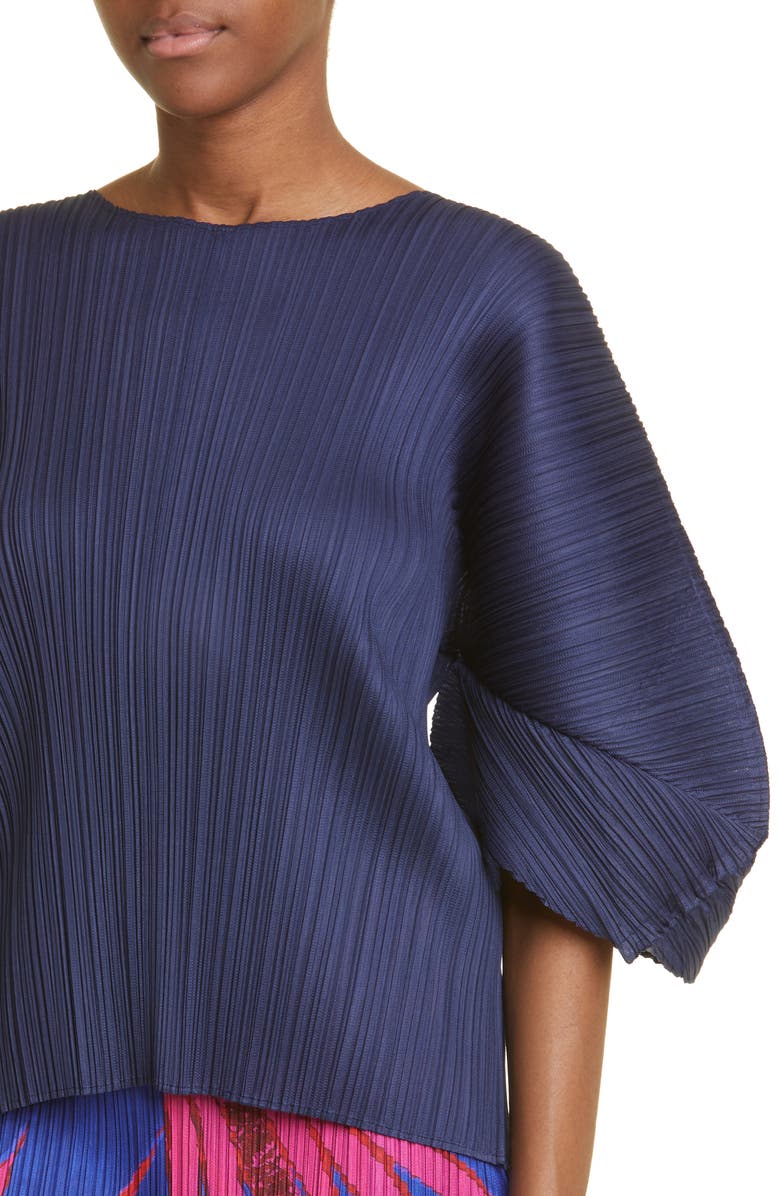 Pleats Please Issey Miyake Monthly Colors August Pleated Top, Alternate, color, 
