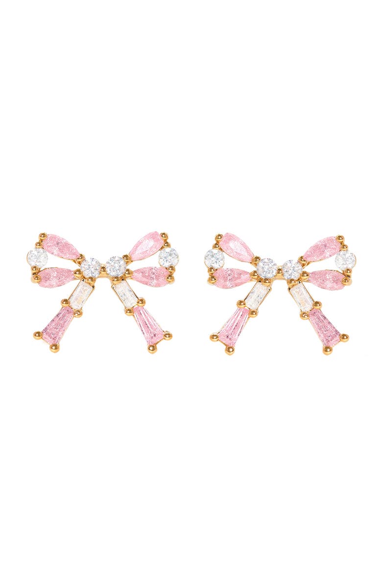 Girls Crew Chass Bow Stud Earrings, Main, color, Gold