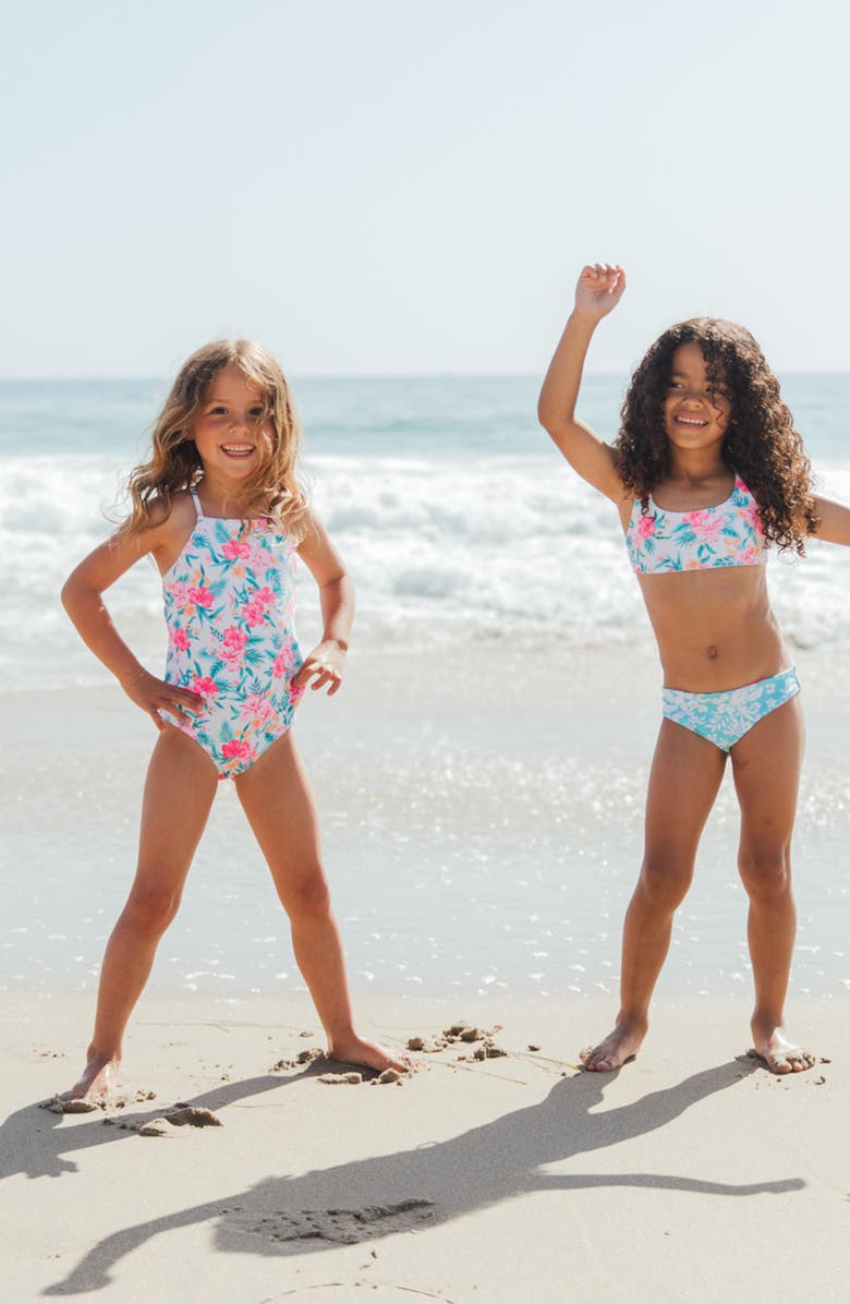 Feather 4 Arrow Kids' High Tide UPF 50+ One-Piece Swimsuit, Alternate, color, White Multi