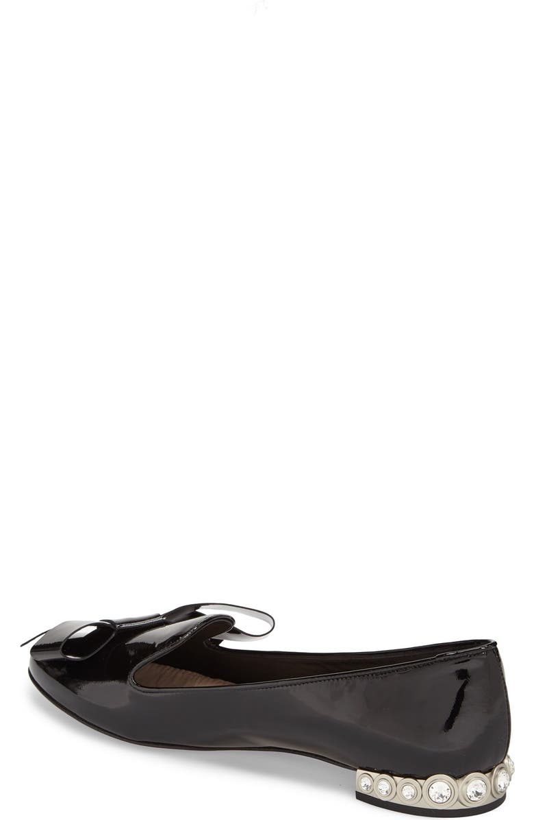 Miu Miu Jewel Heel Smoking Slipper, Alternate, color,