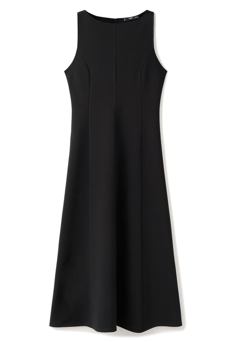 Sleeveless Midi Dress, Alternate, color, BLACK