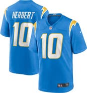 Nike Men's Nike Justin Herbert Powder Blue Los Angeles Chargers Player Game Jersey